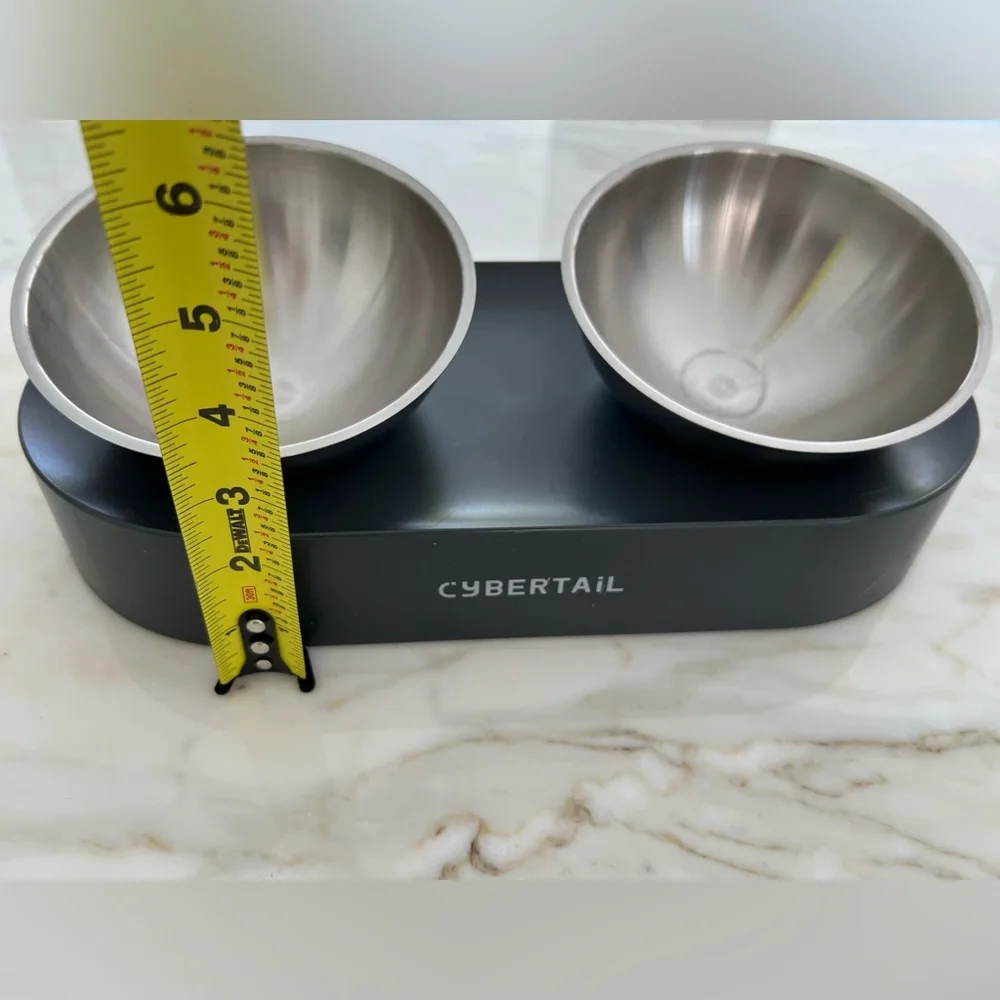 CYBERTAIL PREMIUM QUALITY 304 STAINLESS STEEL CAT BOWLS